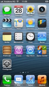 Home screen iPhone 5 iOS 6 ecran pornire