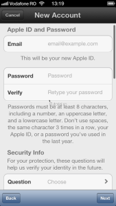 Creare cont ID Apple si parola iPhone