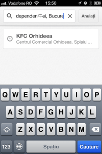 KFC istoric Google