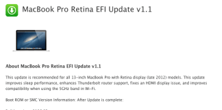 Apple lanseaza MacBook Pro Retina EFI Update 1.1