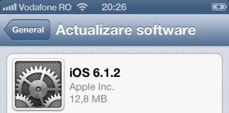 Apple a lansat iOS 6.1.2 pentru iPhone, iPad si iPod touch