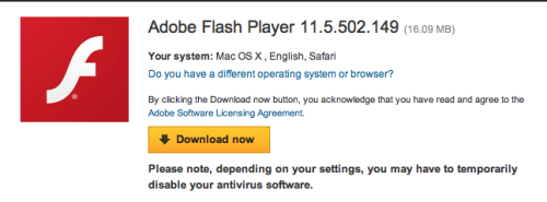 Adobe Flash Player 11.5.502.149