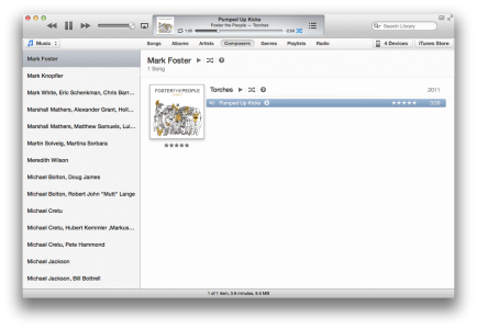 iTunes 11.0.2 Composer View