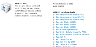 Apple a lansat iOS 6.1.1 beta 1 pentru dezvoltatorii de aplicatii