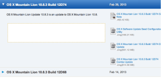 Apple a lansat OS X 10.8.3 Mountain Lion build 12D74 pentru dezvoltatori