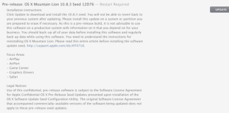 OS X 10.8.3 Mountain Lion build 12D76 a fost lansat de catre Apple