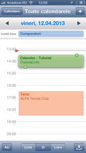 Selectare editare rapida eveniment Calendar