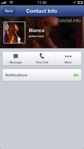 Facebook Messenger Contact info