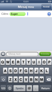 Mesaj nou text iPhone SMS