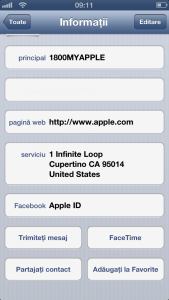 Informatii contact