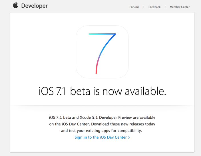 iOS 7.1 beta 1