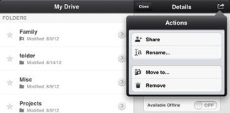 Google Drive 2.1.0 pentru iPhone si iPad – actualizare este disponibila in App Store