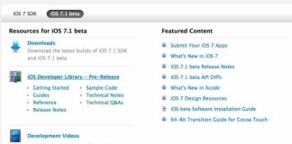 Iata intreaga lista cu notite publicata de catre Apple impreuna cu iOS 7.1 beta 1