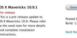 Apple a lansat OS X 10.9.1 build 13B40 pentru dezvoltatorii de aplicatii