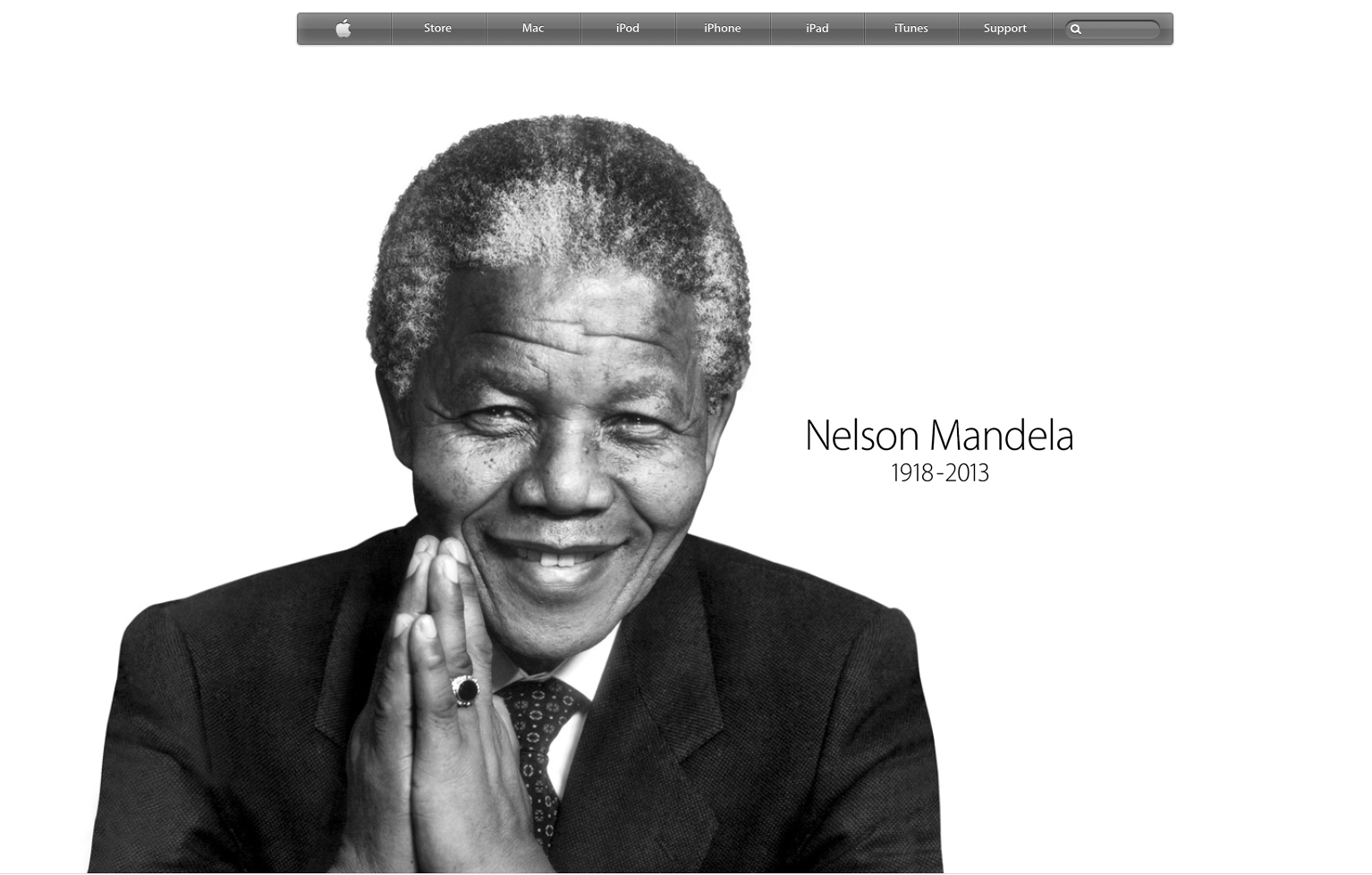 Nelson Mandela Apple.com