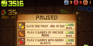 Fruit Ninja HD 1.9.0 pentru iPad – actualizare este disponibila in App Store, aduce cateva noutati importante