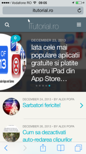 Safari iOS 7 itutorial.ro