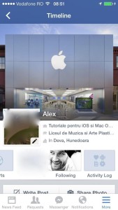 pagina de profil facebook dreapta cutie