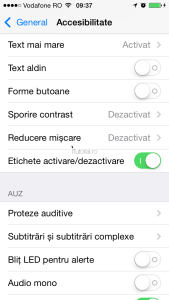 accesibilitate vedere jos auz