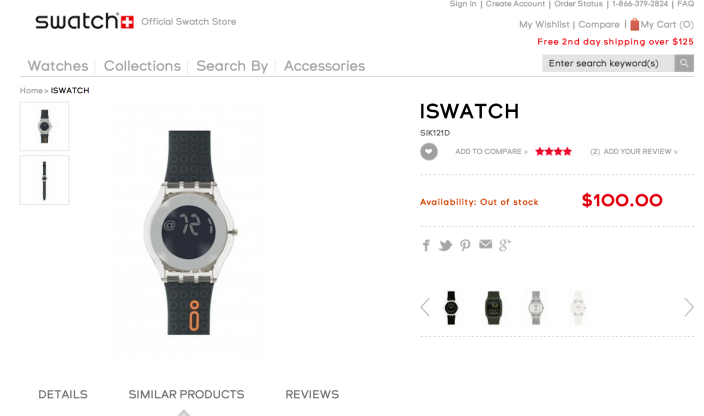 Asa arata ceasul iSwatch comercializat in prezent de firma Swatch.