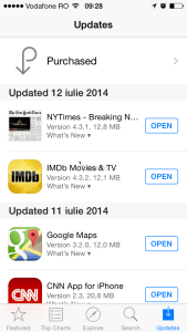 app store updates