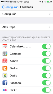 facebook setari