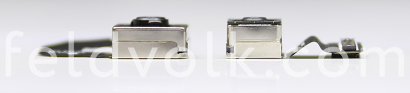Camera iPhone 6 de 5,5 inch (stanga) si camera iPhone 5s (dreapta)