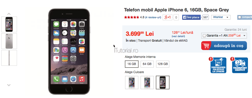 Polished Cruel illegal iPhone 6 este disponibil in stoc la eMAG - iTutorial.ro