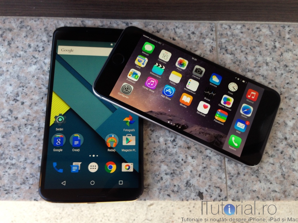 Nexus 6 vs iPhone 6 Plus #itutorial.ro