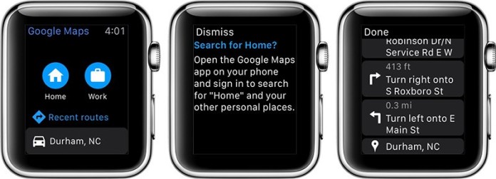 apple watch google maps itutorial