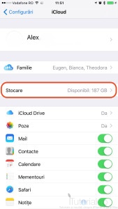 icloud stocare