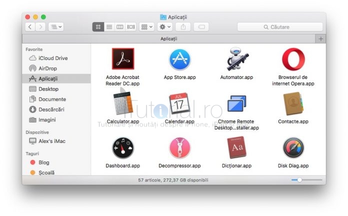 Afisare extensii Mac aplicatii
