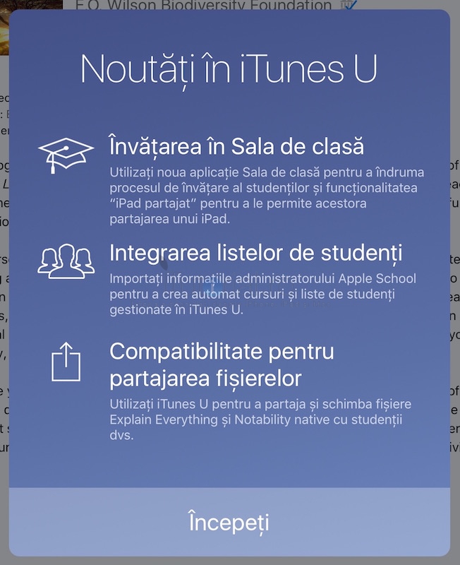 actualizare itunes u