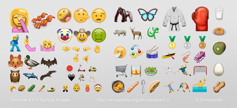 emoji unicode 9 ios
