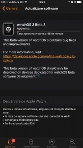 watchos3 incarcare