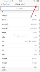 adaugare inlocuire