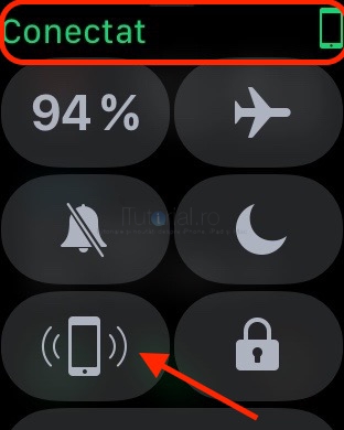 conectat iphone alertare ceas