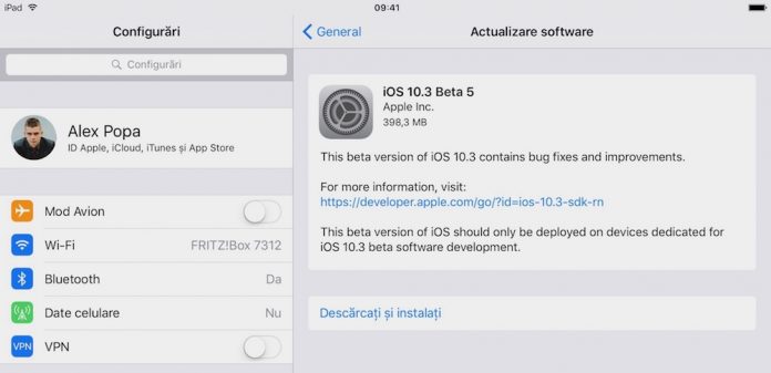 ios 10.3 beta 5