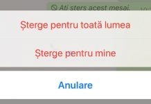 WhatsApp 2.17.71 pentru iPhone a fost lansat. Aplicația permite ștergerea mesajelor deja trimise
