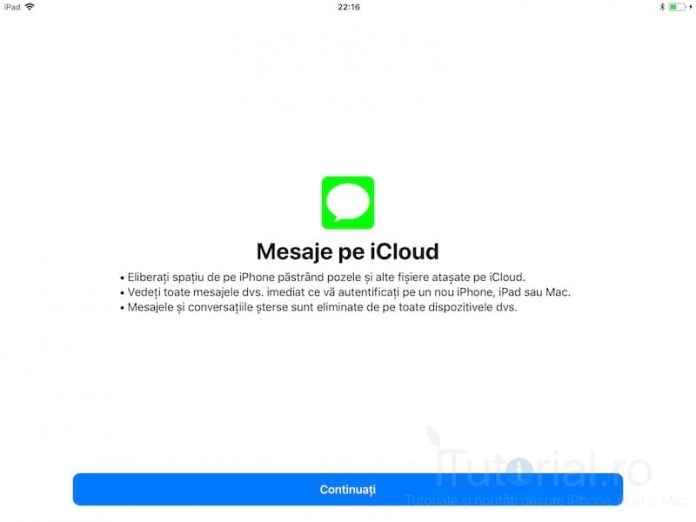 mesaje pe icloud ios113