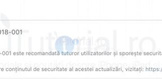 Apple a lansat Actualizare de Securitate 2018-001 pentru macOS High Sierra