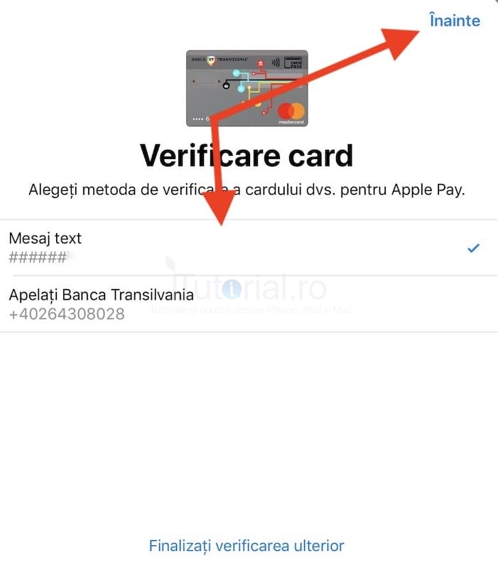 verificare card apple pay ipad