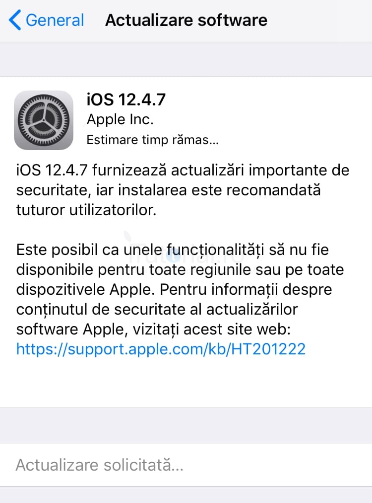 iOS 12.4.7 și watchOS 5.3.7 au fost lansate pentru utilizatori ios 12.4.7