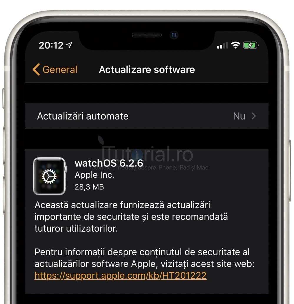 watchOS 6.2.6 a fost lansat pentru Apple Watch watchos 6.2.6