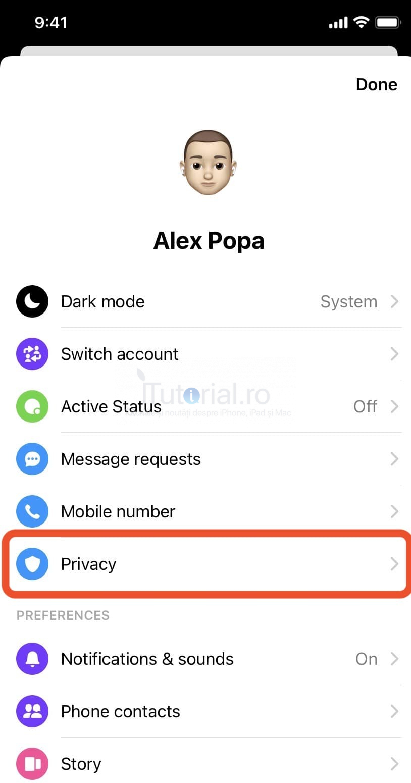 intimitate privacy facebook messenger