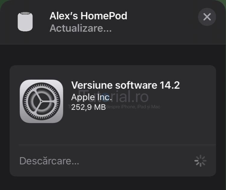 Apple a lansat actualizarea 14.2 pentru HomePod homepod 14.2