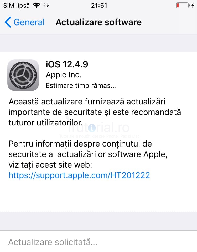 Apple a lansat iOS 12.4.9, watchOS 5.3.8 și watchOS 6.2.9 ios 12.4.9
