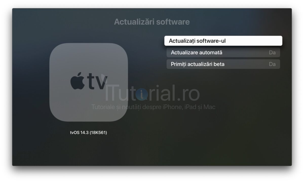 tvOS 14.3 a fost lansat pentru Apple TV 4 și 4K tvos 14.3