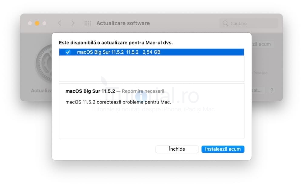 macOS 11.5.2 Big Sur a fost lansat pentru utilizatorii de Mac macos 11.5.2