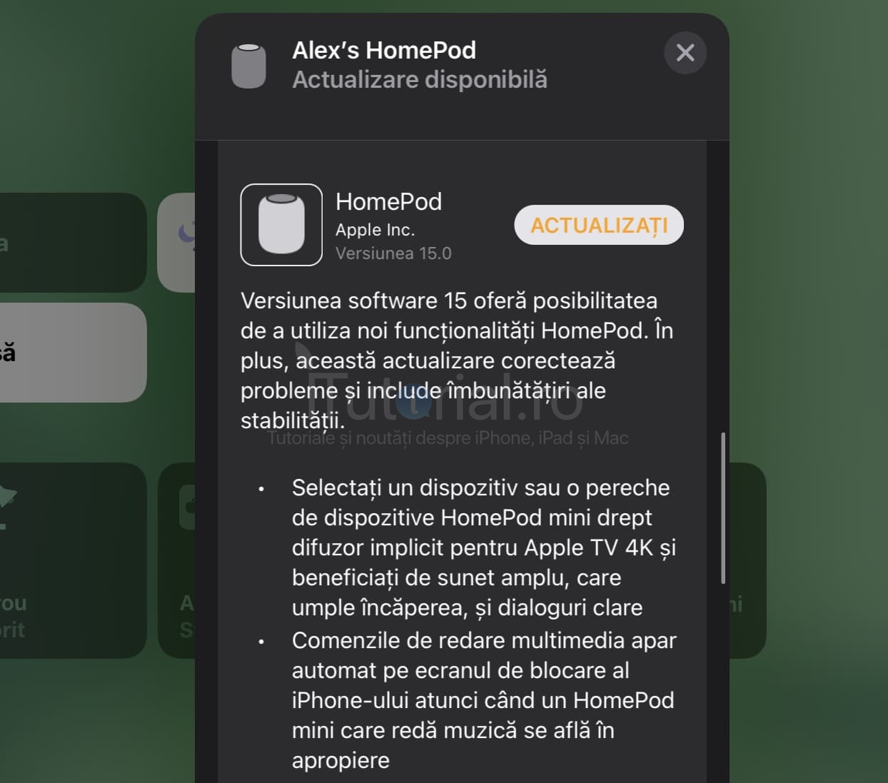 Apple a lansat actualizarea 15 pentru HomePod cu o mulțime de noutăți HomePod 15